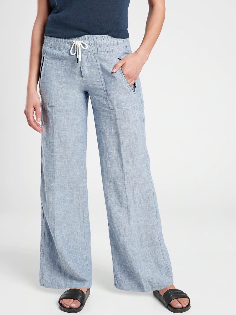 Cabo Linen Wide Leg Pant - Jeans - INS | Online Fashion Free Shipping Clothing, Dresses, Tops, Shoes - 19/04/2021 - Autumn - Category_Jeans