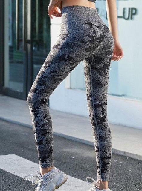 Camo Print Wide Band Waist Sports Leggings - Activewear - INS | Online Fashion Free Shipping Clothing, Dresses, Tops, Shoes - 02/02/2021 - Activewear - Autumn