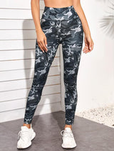 Camo Print Wideband Waist Sports Leggings - INS | Online Fashion Free Shipping Clothing, Dresses, Tops, Shoes
