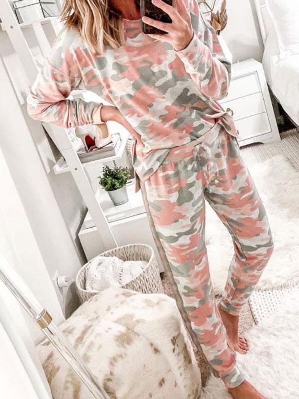 Camouflage Sporty Pants Suit - INS | Online Fashion Free Shipping Clothing, Dresses, Tops, Shoes