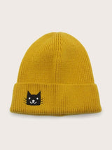 Cartoon Cat Embroidered Beanie - INS | Online Fashion Free Shipping Clothing, Dresses, Tops, Shoes