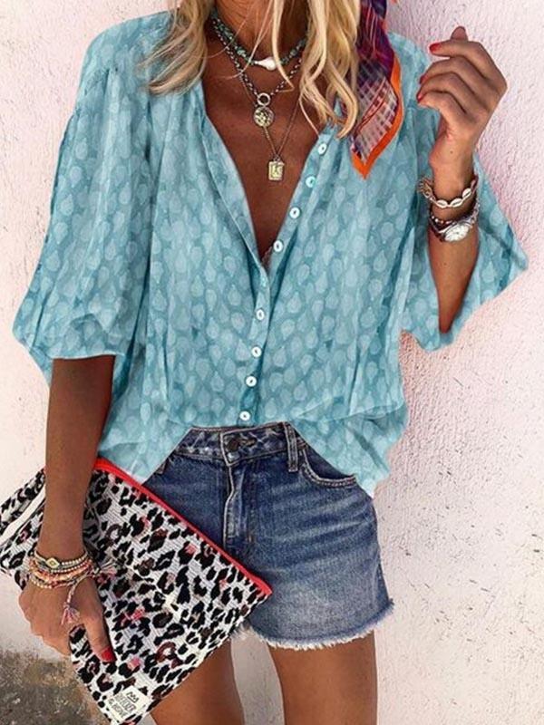 Casual Cardigan Long Sleeve Lapel Loose Buttoned Blouse - Blouses - INS | Online Fashion Free Shipping Clothing, Dresses, Tops, Shoes - 10-20 - 27/07/2021 - BLO2107271280