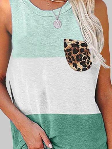 Casual Loose Color Block Vest - Tank Tops - INS | Online Fashion Free Shipping Clothing, Dresses, Tops, Shoes - 04/06/2021 - Color_Black - Color_Blue