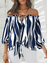 Casual One-word Shoulder Strap Blouse - Blouses - INS | Online Fashion Free Shipping Clothing, Dresses, Tops, Shoes - 20-30 - 30/06/2021 - BLO2106301134
