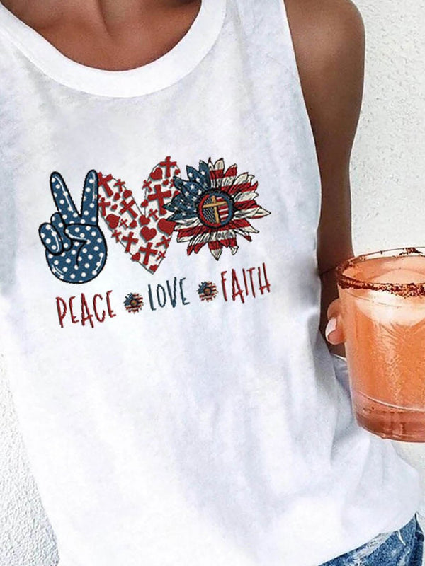 Casual Printed Sleeveless Tank Top - Tank Tops - INS | Online Fashion Free Shipping Clothing, Dresses, Tops, Shoes - 10-20 - 19/06/2021 - Category_Tank Tops