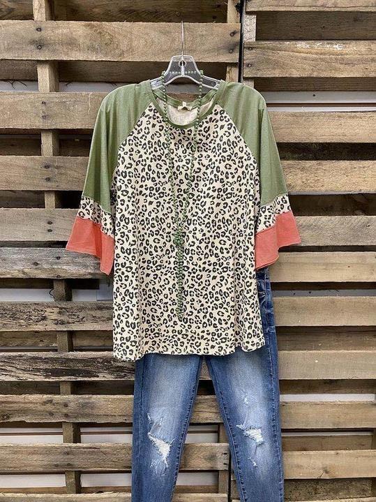 Casual Shift Leopard Shirts & Tops - INS | Online Fashion Free Shipping Clothing, Dresses, Tops, Shoes