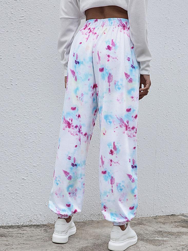 Casual Women Tie-Dye Relaxed Fit Jogger Sweatpant - Sport Pants - INS | Online Fashion Free Shipping Clothing, Dresses, Tops, Shoes - 14/05/2021 - 140521 - Color_Multicolor