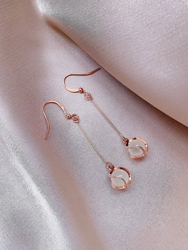 Cat Eye Stone Drop Earrings - INS | Online Fashion Free Shipping Clothing, Dresses, Tops, Shoes