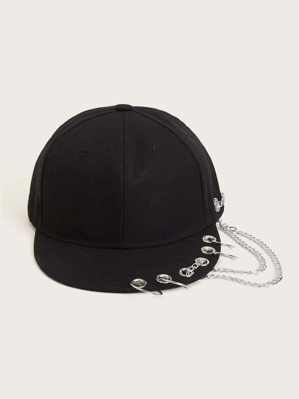 Chain & Ring Decor Baseball Cap - INS | Online Fashion Free Shipping Clothing, Dresses, Tops, Shoes