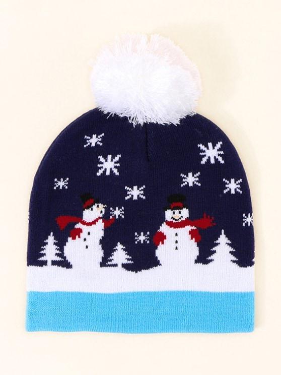 Christmas Snowman Pattern Pom Pom Hat - INS | Online Fashion Free Shipping Clothing, Dresses, Tops, Shoes