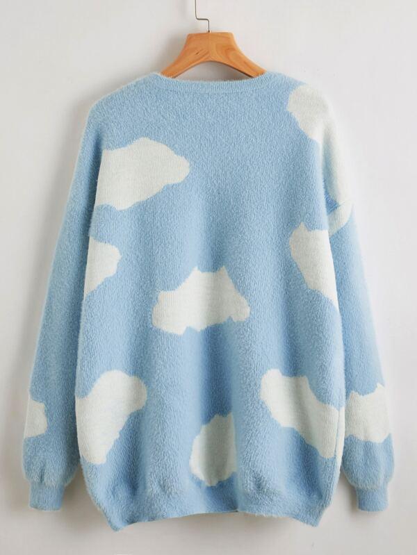 Cloud Fuzzy Sweater - INS | Online Fashion Free Shipping Clothing, Dresses, Tops, Shoes