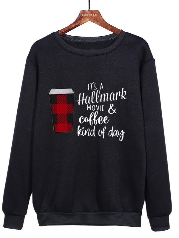 Coffee Print Heart Sweatshirt - Sweatshirts - INS | Online Fashion Free Shipping Clothing, Dresses, Tops, Shoes - 13/03/2021 - 2XL - 3XL