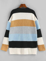 Colorblock Open Front Cardigan - INS | Online Fashion Free Shipping Clothing, Dresses, Tops, Shoes