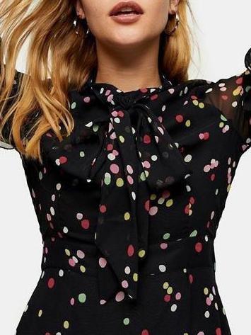 Confetti Rainbow Dot Maxi Dress - Maxi Dresses - INS | Online Fashion Free Shipping Clothing, Dresses, Tops, Shoes - 15/04/2021 - chiffon-dress - Color_Black