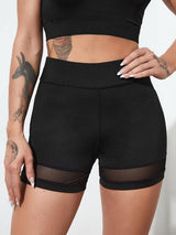 Contrast Mesh Sports Shorts - INS | Online Fashion Free Shipping Clothing, Dresses, Tops, Shoes