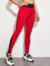 Contrast Panel Sports Leggings - INS | Online Fashion Free Shipping Clothing, Dresses, Tops, Shoes
