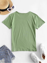 Cotton Graphic Short Sleeves Tee - INS | Online Fashion Free Shipping Clothing, Dresses, Tops, Shoes