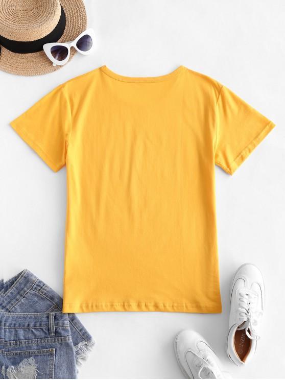 Cotton Graphic Short Sleeves Tee - INS | Online Fashion Free Shipping Clothing, Dresses, Tops, Shoes