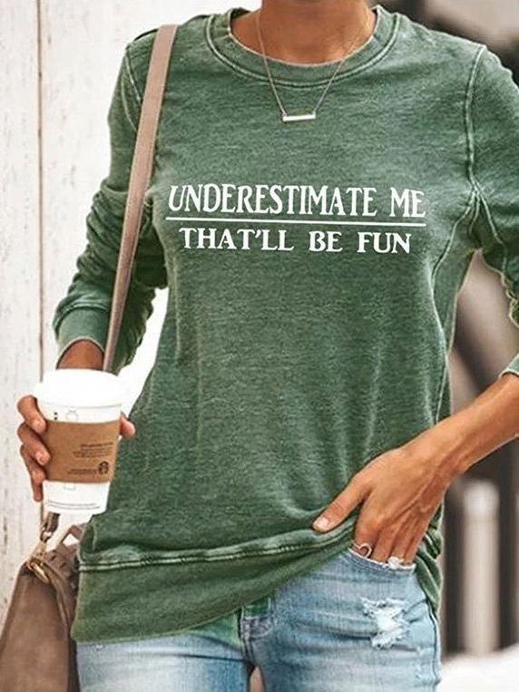 Crew Neck Letter Print Loose Long Sleeve T-Shirt - T-Shirts - INS | Online Fashion Free Shipping Clothing, Dresses, Tops, Shoes - 10-20 - 30/06/2021 - Category_T-Shirts