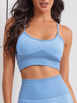 Criss Cross Backless Sports Set - Activewear - INS | Online Fashion Free Shipping Clothing, Dresses, Tops, Shoes - Activewear - Blue - Color_Blue
