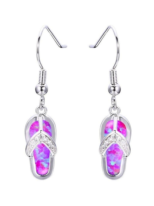 Crystal Flip Flop Earring - Earrings - INS | Online Fashion Free Shipping Clothing, Dresses, Tops, Shoes - 02/19/2021 - Accs & Jewelry - Blue