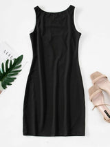 Cutout Binding Bodycon Tank Dress - INS | Online Fashion Free Shipping Clothing, Dresses, Tops, Shoes