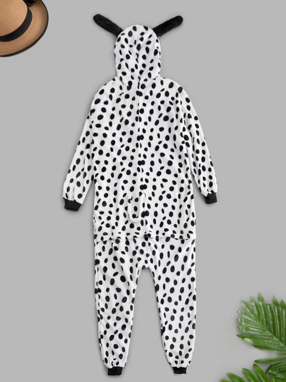 Dalmatian Dog Plush Button Through Costume Pajama Onesie - INS | Online Fashion Free Shipping Clothing, Dresses, Tops, Shoes