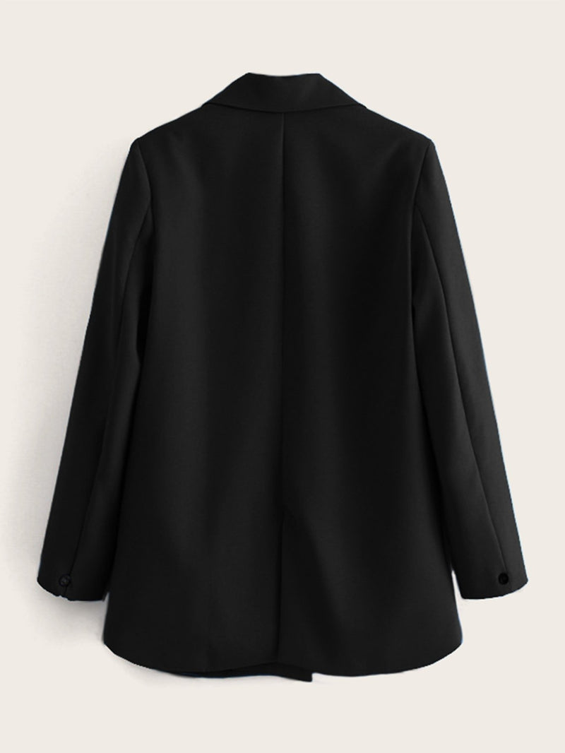 Double Breasted Lapel Neck Blazer - INS | Online Fashion Free Shipping Clothing, Dresses, Tops, Shoes