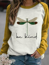 Dragonfly Round Neck Raglan Long Sleeve T-Shirts - T-Shirts - INS | Online Fashion Free Shipping Clothing, Dresses, Tops, Shoes - 10-20 - 17/07/2021 - Category_T-Shirts