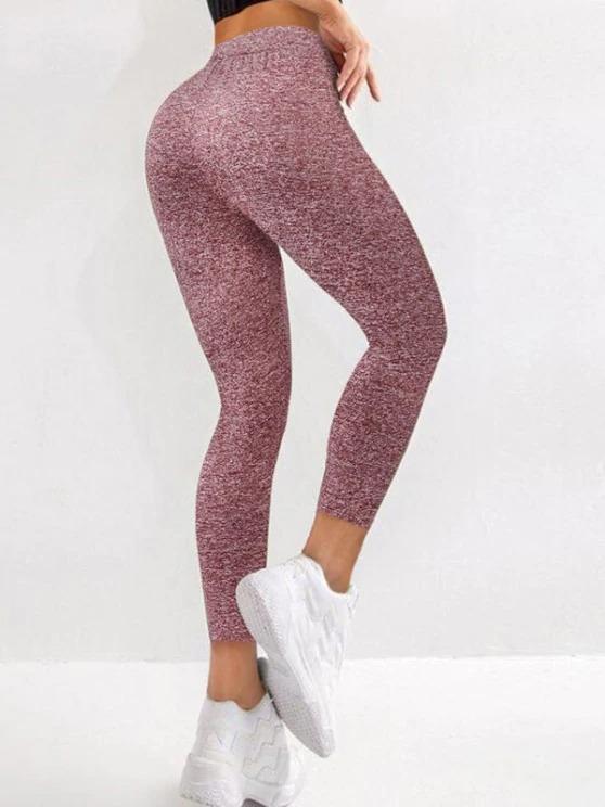 Drawstring Heather Skinny Leggings - INS | Online Fashion Free Shipping Clothing, Dresses, Tops, Shoes