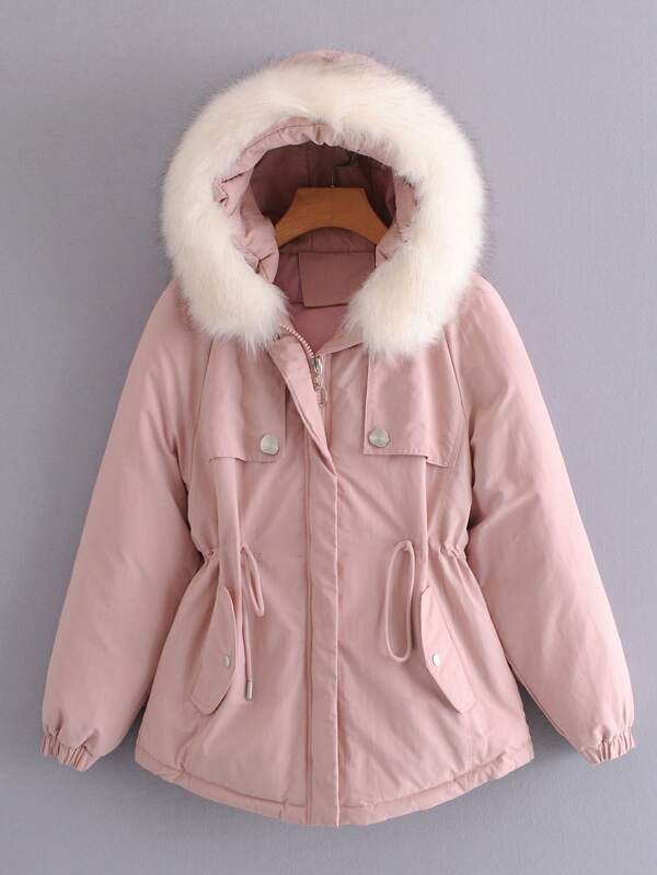 Drawstring Parka Coat - INS | Online Fashion Free Shipping Clothing, Dresses, Tops, Shoes