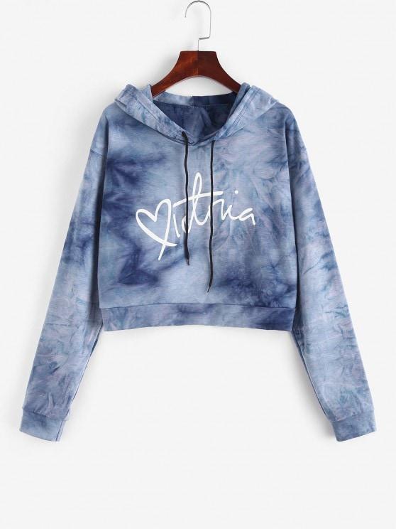 Drawstring Tie Dye Heart Graphic Hoodie - INS | Online Fashion Free Shipping Clothing, Dresses, Tops, Shoes