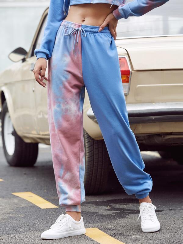 Drawstring Waist Tie Dye Sports Pants - INS | Online Fashion Free Shipping Clothing, Dresses, Tops, Shoes