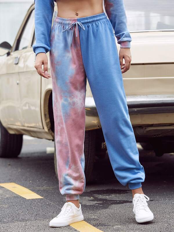 Drawstring Waist Tie Dye Sports Pants - INS | Online Fashion Free Shipping Clothing, Dresses, Tops, Shoes