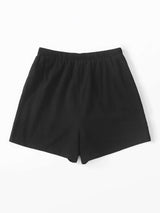 Drawstring Waist Wide Leg Shorts - INS | Online Fashion Free Shipping Clothing, Dresses, Tops, Shoes