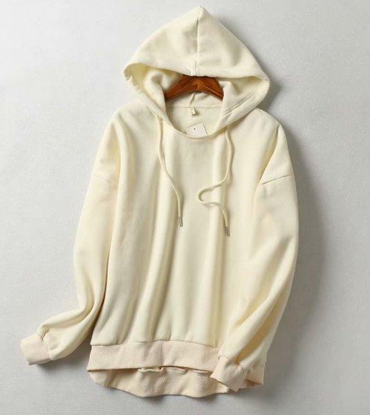 Drop Shoulder Drawstring Solid Hoodie - Sweatshirts - INS | Online Fashion Free Shipping Clothing, Dresses, Tops, Shoes - 01/30/2021 - Casual - Color_White