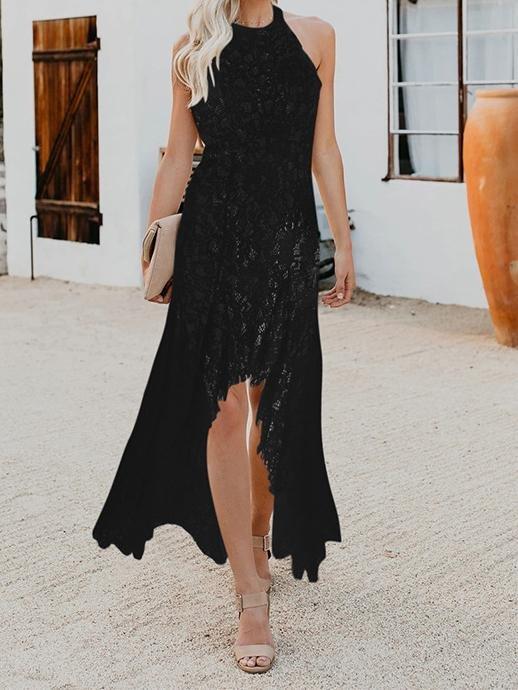 Elegant Sleeveless Lace Hollow Open-back Dress - Maxi Dresses - INS | Online Fashion Free Shipping Clothing, Dresses, Tops, Shoes - 17/06/2021 - 30-40 - color-black
