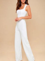 Enticing Endeavors White Jumpsuit - Jumpsuits & Rompers - INS | Online Fashion Free Shipping Clothing, Dresses, Tops, Shoes - 02/27/2021 - Black - Bottoms