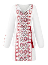 Ethnic Print Long Sleeve Casual Dress - Mini Dresses - INS | Online Fashion Free Shipping Clothing, Dresses, Tops, Shoes - 20-30 - 21/06/2021 - Category_Mini Dresses