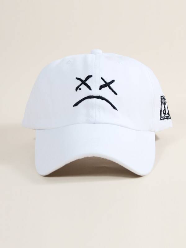 Facial Expression Embroidered Baseball Cap - INS | Online Fashion Free Shipping Clothing, Dresses, Tops, Shoes