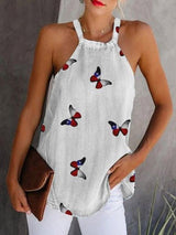 Fashion Butterfly Print Sleeveless Tank Top - Tanks Tops - INS | Online Fashion Free Shipping Clothing, Dresses, Tops, Shoes - 10-20 - 30/07/2021 - Category_Tank Tops