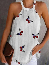 Fashion Butterfly Print Sleeveless Tank Top - Tanks Tops - INS | Online Fashion Free Shipping Clothing, Dresses, Tops, Shoes - 10-20 - 30/07/2021 - Category_Tank Tops