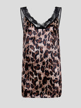 Fashion Leopard Lace Stitching Camisole - Tank Tops - INS | Online Fashion Free Shipping Clothing, Dresses, Tops, Shoes - 10-20 - 21/06/2021 - color-black