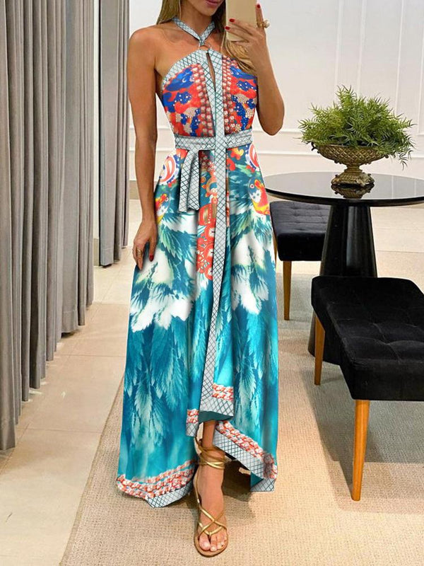 Fashion Off Shoulder Graphic Printed Backless Maxi Dress - Maxi Dresses - INS | Online Fashion Free Shipping Clothing, Dresses, Tops, Shoes - 20/05/2021 - Color_Red - DRE2105201027