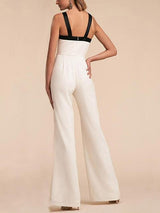 Fashion Solid Color Sling Sleeveless Jumpsuit - Jumpsuits - INS | Online Fashion Free Shipping Clothing, Dresses, Tops, Shoes - 24/05/2021 - Color_White - JUM210524165