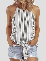 Fashion Striped Sling Off Shoulder Sleeveless Vest - Tank Tops - INS | Online Fashion Free Shipping Clothing, Dresses, Tops, Shoes - 02/06/2021 - Color_Black - Color_Green