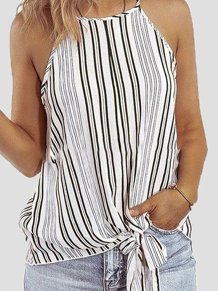 Fashion Striped Sling Off Shoulder Sleeveless Vest - Tank Tops - INS | Online Fashion Free Shipping Clothing, Dresses, Tops, Shoes - 02/06/2021 - Color_Black - Color_Green