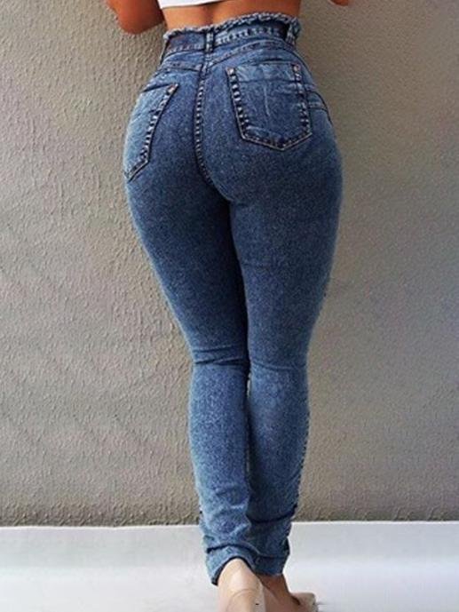 Fashion Women's Trousers Slim Fit Stretch Jeans - Jeans - INS | Online Fashion Free Shipping Clothing, Dresses, Tops, Shoes - 09/07/2021 - 20-30 - Bottoms