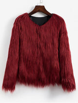 Faux Fur Shaggy Style Plush Fluffy Coat - INS | Online Fashion Free Shipping Clothing, Dresses, Tops, Shoes