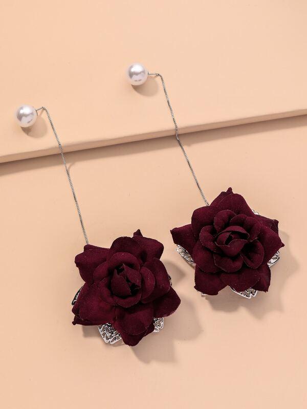 Faux Pearl Decor Flower Drop Earrings - INS | Online Fashion Free Shipping Clothing, Dresses, Tops, Shoes